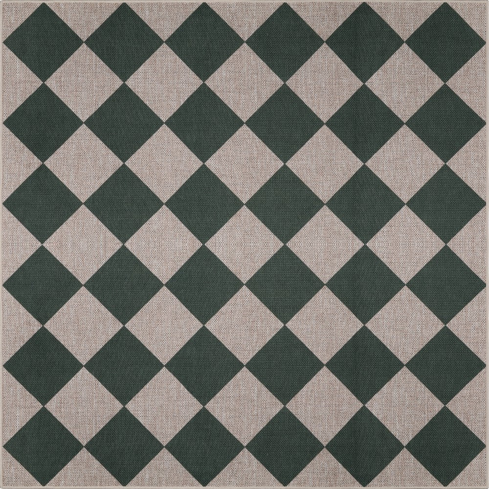 Everly Diamond Non-slip Machine-washable Area Rug