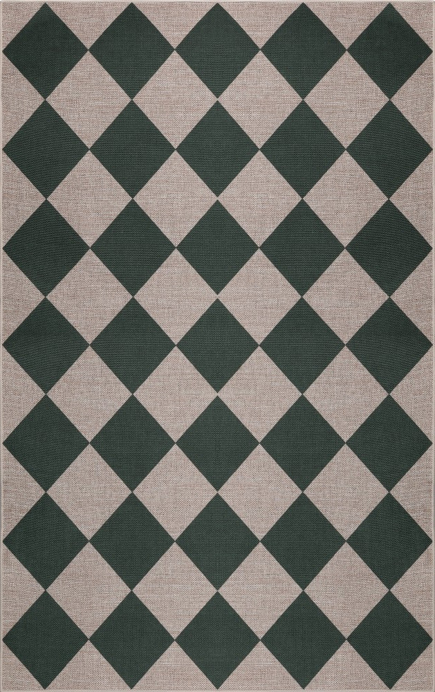 Everly Diamond Non-slip Machine-washable Area Rug