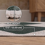 Everly Diamond Non-slip Machine-washable Area Rug