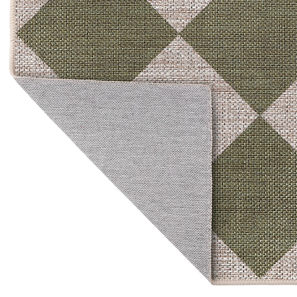 Everly Diamond Non-slip Machine-washable Area Rug