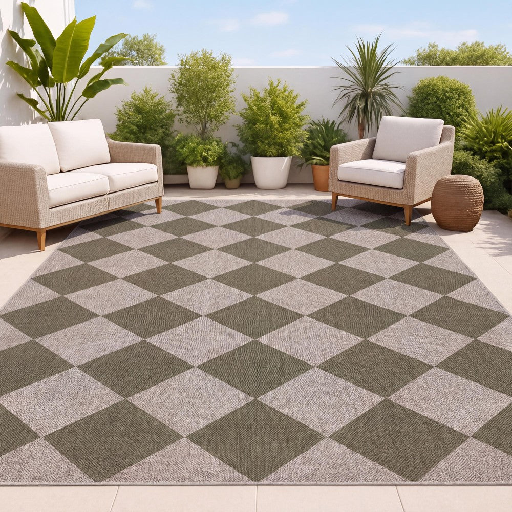 Everly Diamond Non-slip Machine-washable Area Rug