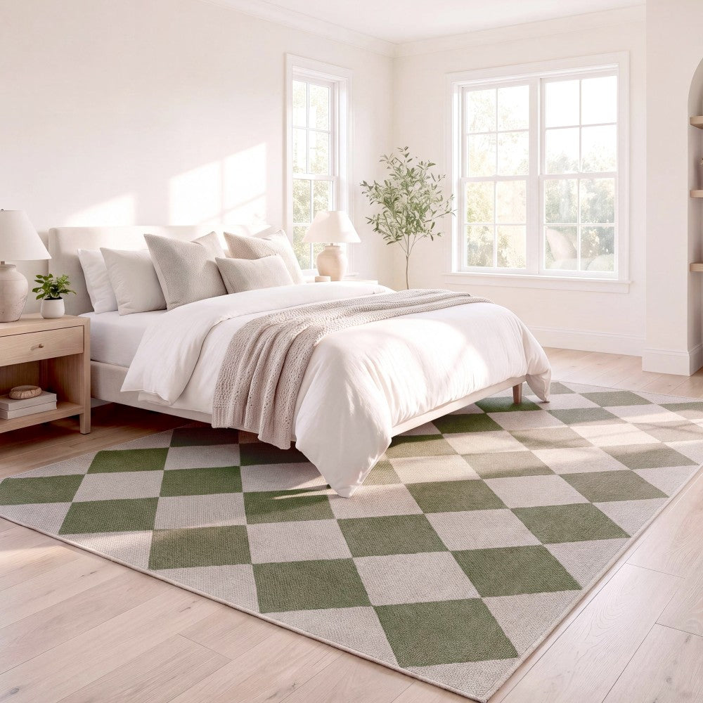Everly Diamond Non-slip Machine-washable Area Rug