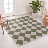 Everly Diamond Non-slip Machine-washable Area Rug