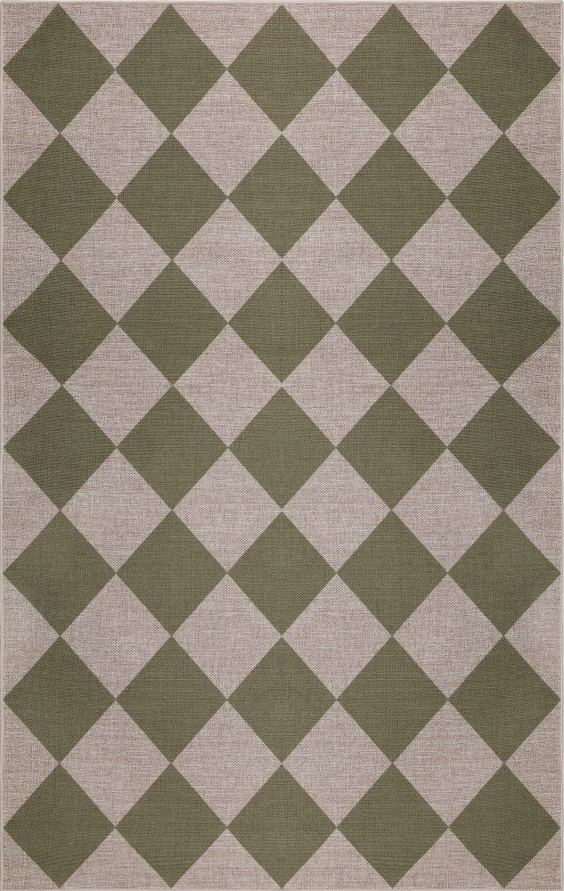 Everly Diamond Non-slip Machine-washable Area Rug