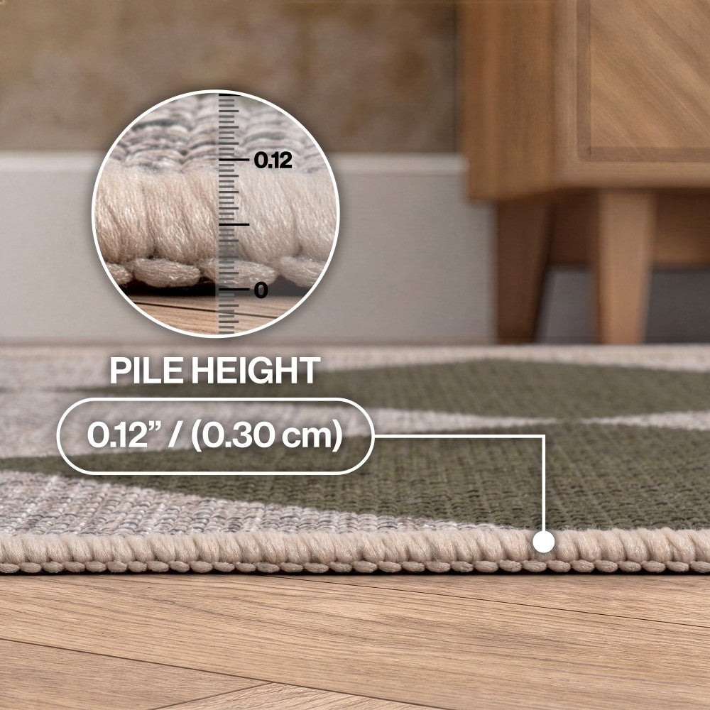 Everly Diamond Non-slip Machine-washable Area Rug