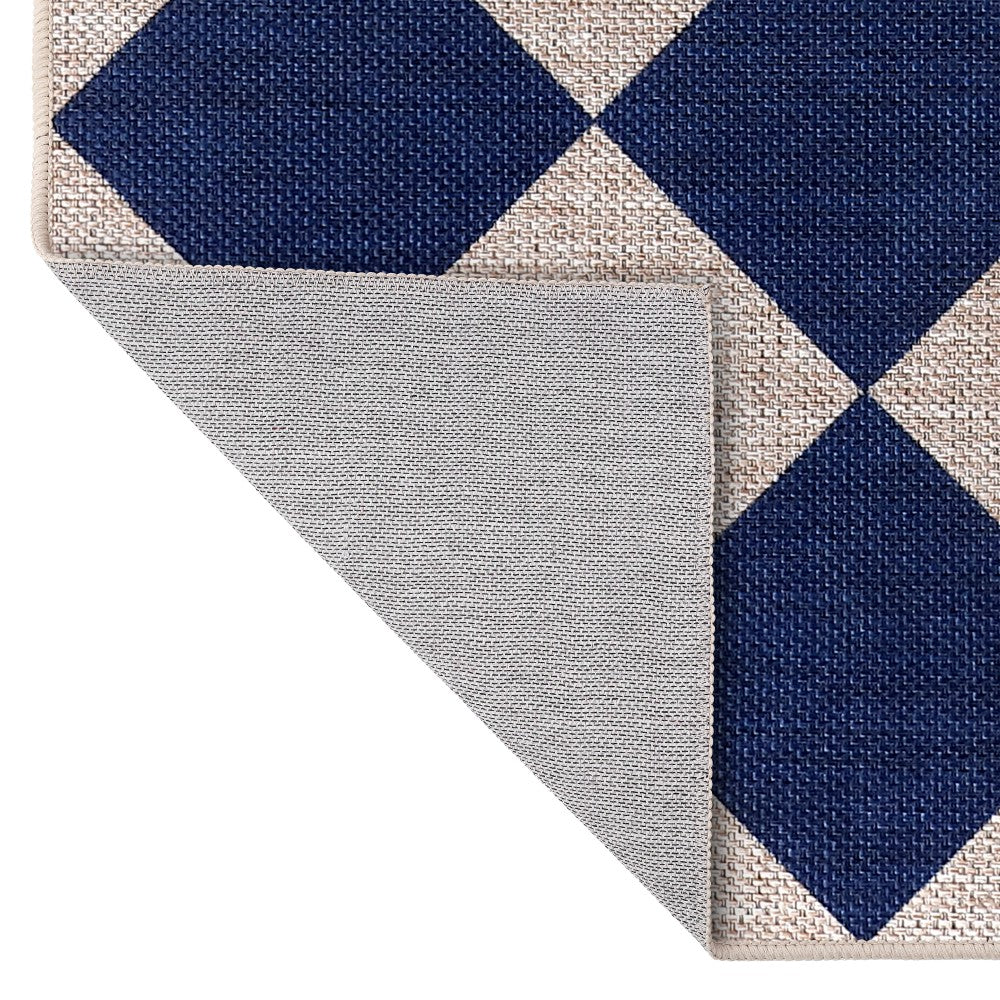 Everly Diamond Non-slip Machine-washable Area Rug
