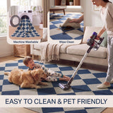 Everly Diamond Non-slip Machine-washable Area Rug