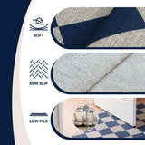 Everly Diamond Non-slip Machine-washable Area Rug