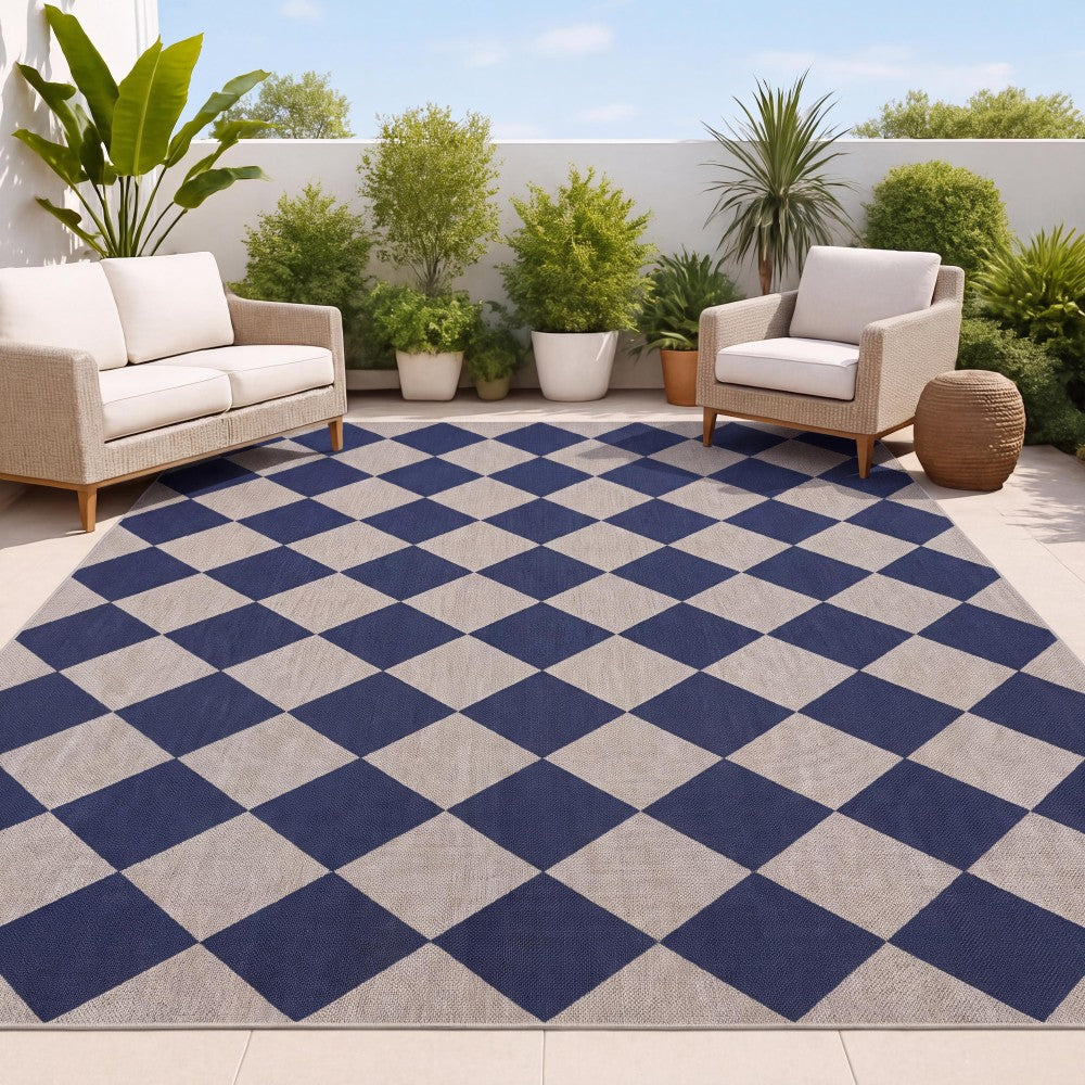 Everly Diamond Non-slip Machine-washable Area Rug