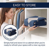 Everly Diamond Non-slip Machine-washable Area Rug
