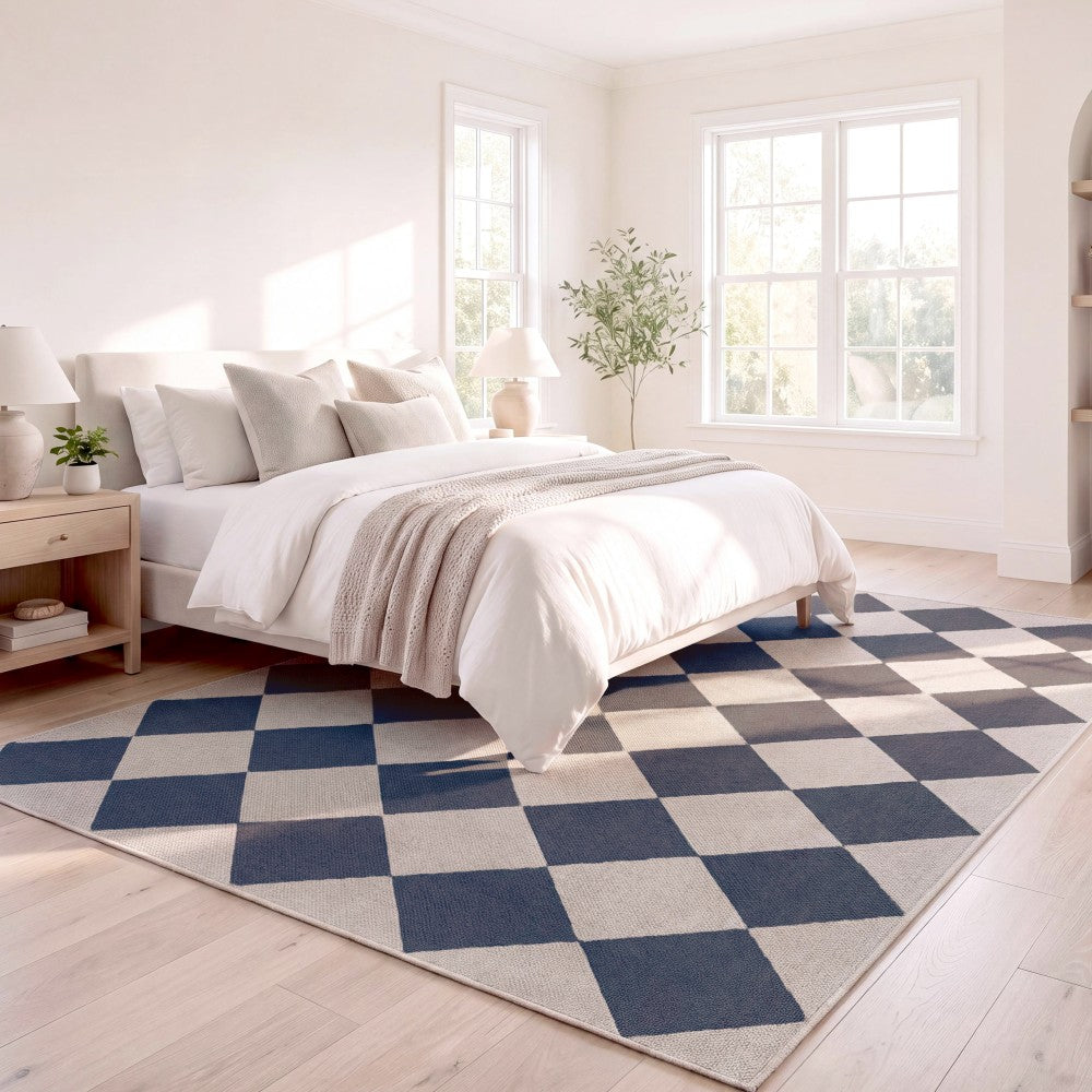Everly Diamond Non-slip Machine-washable Area Rug