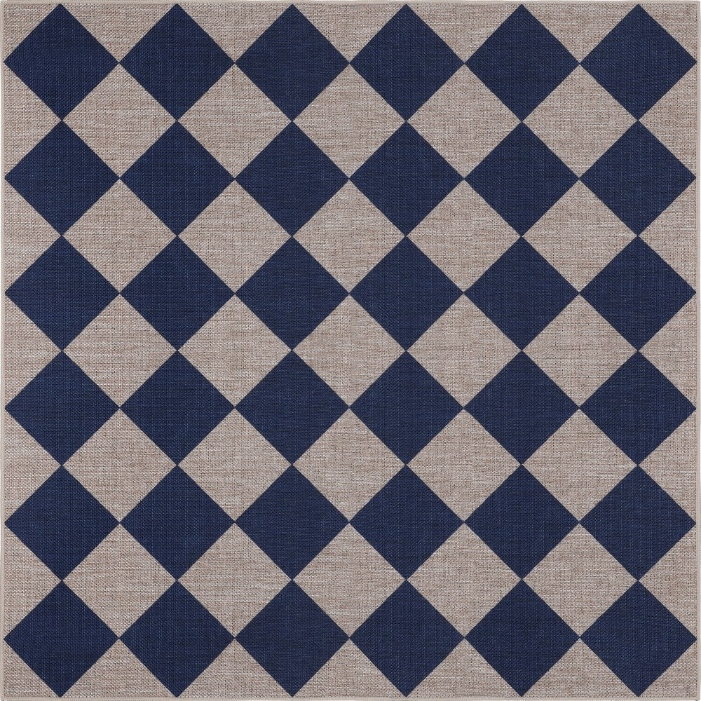 Everly Diamond Non-slip Machine-washable Area Rug