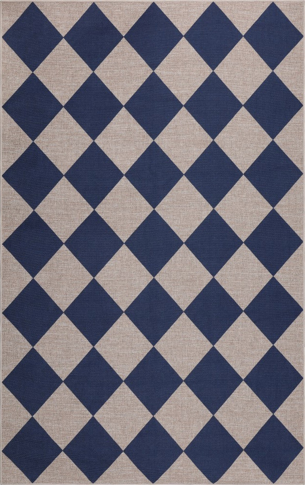 Everly Diamond Non-slip Machine-washable Area Rug