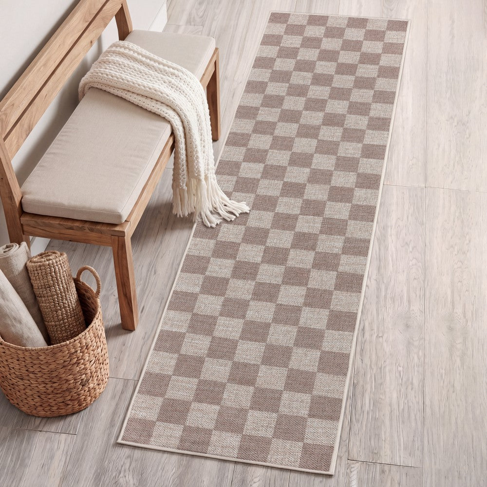 Spring Checkerboard Non-slip Machine-washable Area Rug