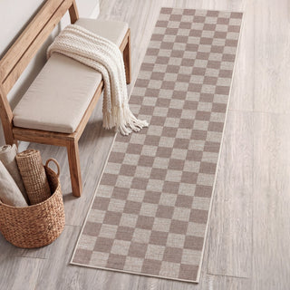 Spring Checkerboard Non-slip Machine-washable Area Rug