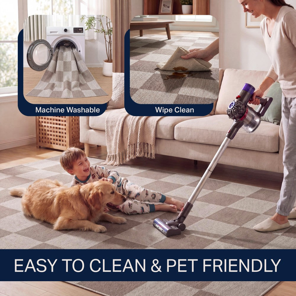 Spring Checkerboard Non-slip Machine-washable Area Rug