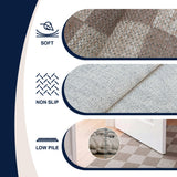Spring Checkerboard Non-slip Machine-washable Area Rug