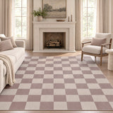 Spring Checkerboard Non-slip Machine-washable Area Rug