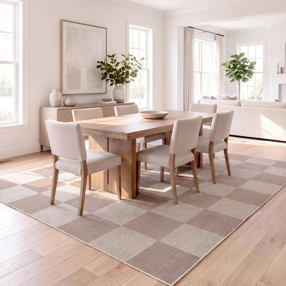 Spring Checkerboard Non-slip Machine-washable Area Rug