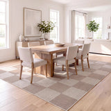 Spring Checkerboard Non-slip Machine-washable Area Rug