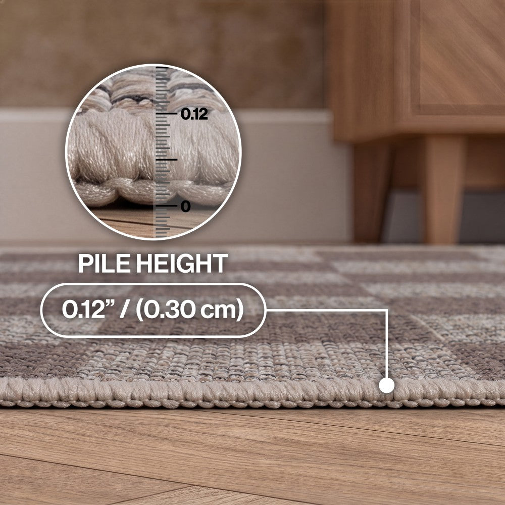 Spring Checkerboard Non-slip Machine-washable Area Rug