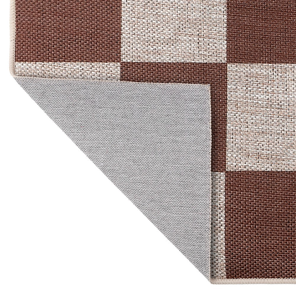 Spring Checkerboard Non-slip Machine-washable Area Rug