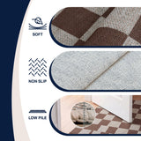Spring Checkerboard Non-slip Machine-washable Area Rug