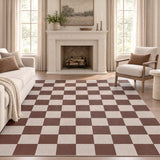 Spring Checkerboard Non-slip Machine-washable Area Rug
