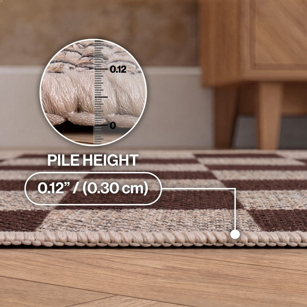 Spring Checkerboard Non-slip Machine-washable Area Rug
