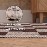 Spring Checkerboard Non-slip Machine-washable Area Rug