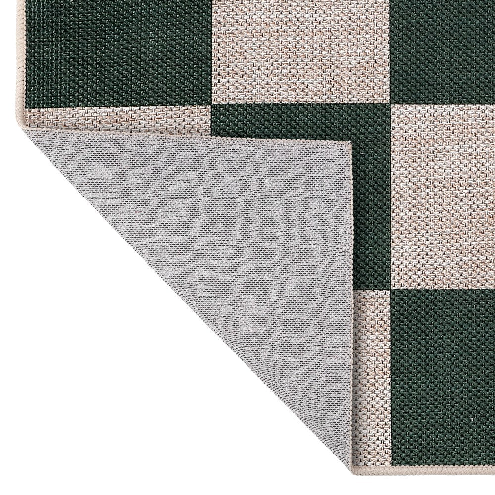 Spring Checkerboard Non-slip Machine-washable Area Rug