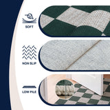 Spring Checkerboard Non-slip Machine-washable Area Rug