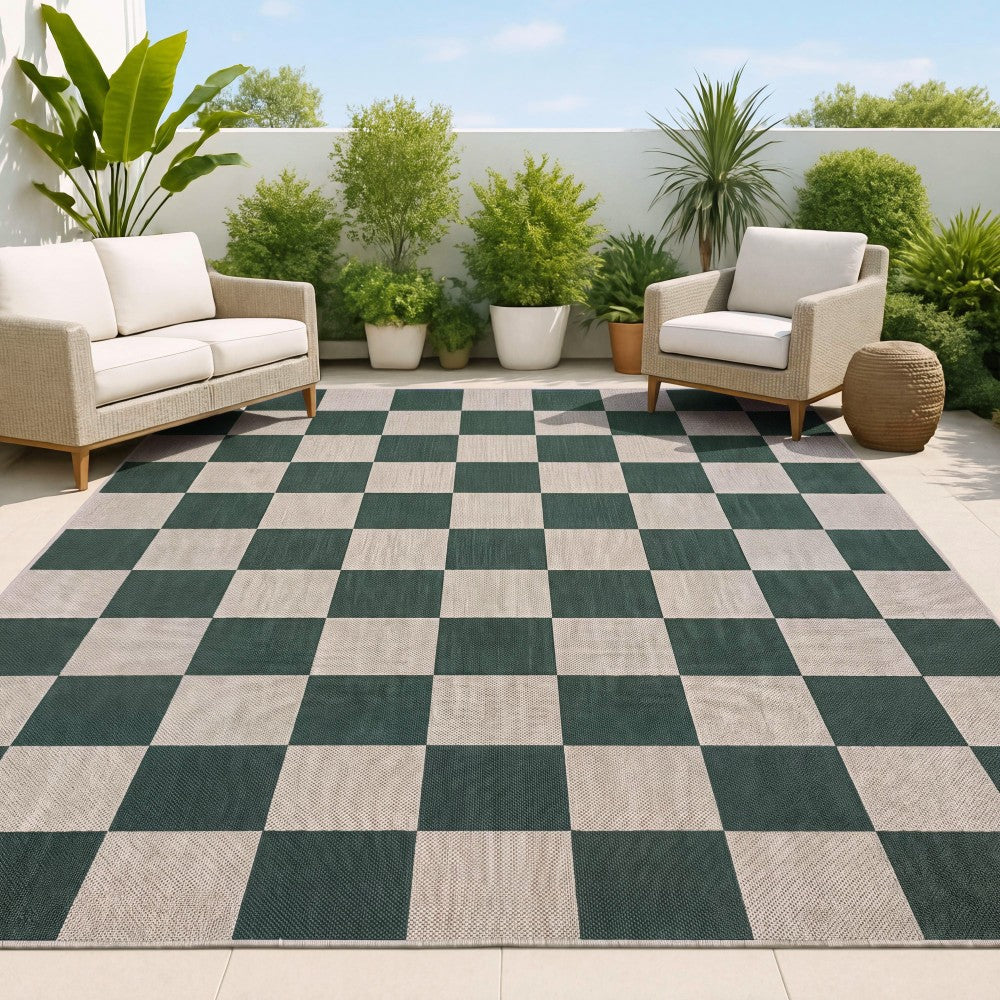 Spring Checkerboard Non-slip Machine-washable Area Rug