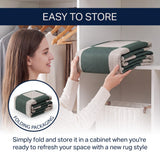 Spring Checkerboard Non-slip Machine-washable Area Rug