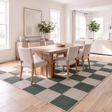 Spring Checkerboard Non-slip Machine-washable Area Rug