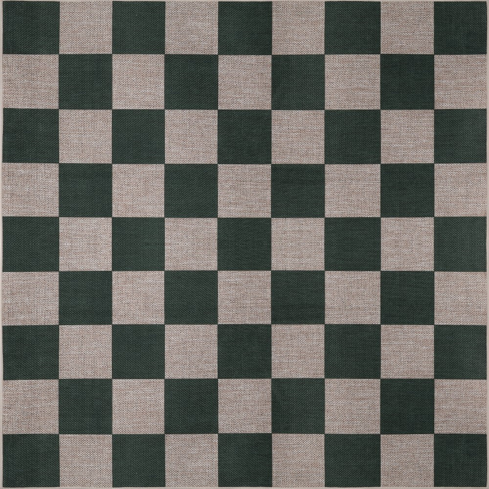 Spring Checkerboard Non-slip Machine-washable Area Rug