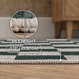 Spring Checkerboard Non-slip Machine-washable Area Rug