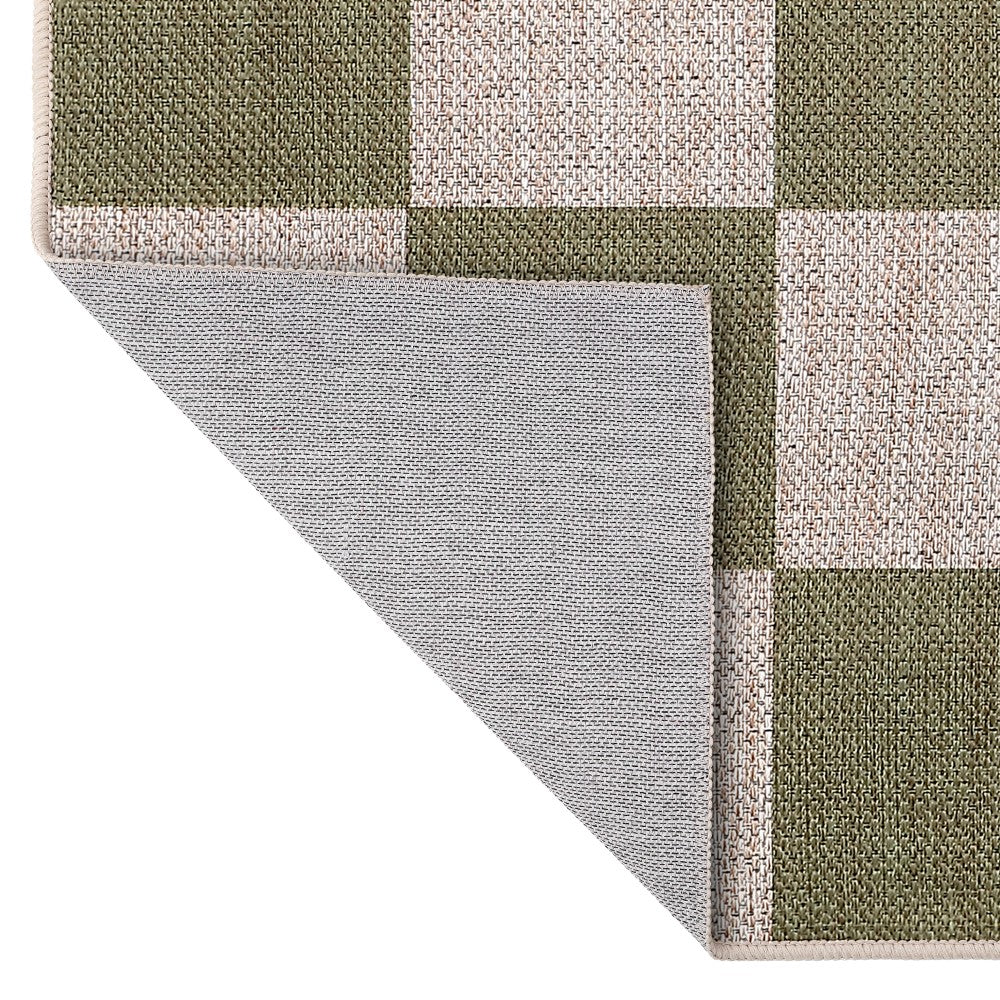 Spring Checkerboard Non-slip Machine-washable Area Rug