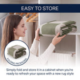 Spring Checkerboard Non-slip Machine-washable Area Rug