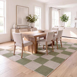 Spring Checkerboard Non-slip Machine-washable Area Rug