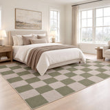 Spring Checkerboard Non-slip Machine-washable Area Rug