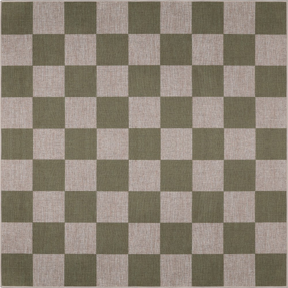 Spring Checkerboard Non-slip Machine-washable Area Rug