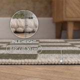 Spring Checkerboard Non-slip Machine-washable Area Rug