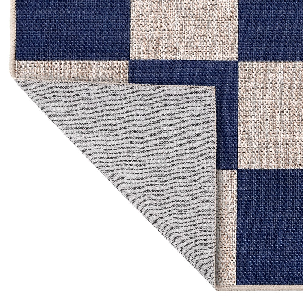 Spring Checkerboard Non-slip Machine-washable Area Rug
