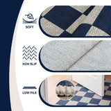 Spring Checkerboard Non-slip Machine-washable Area Rug