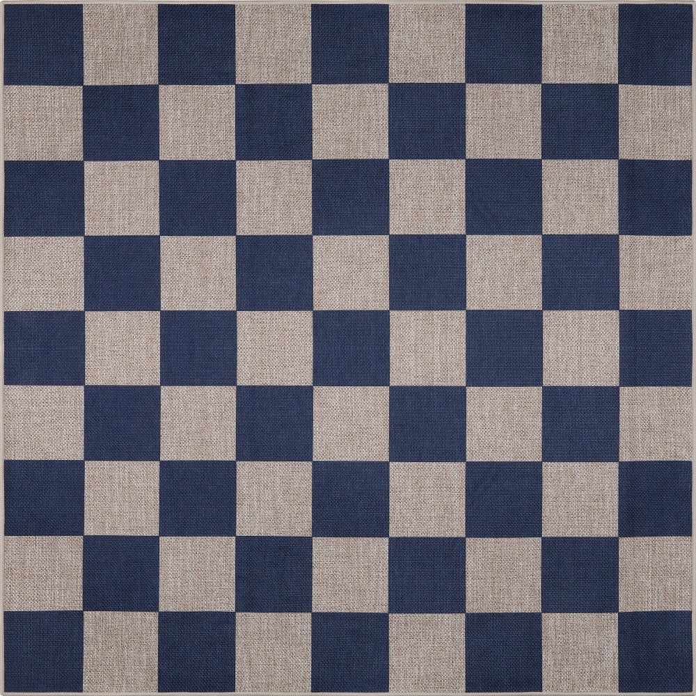 Spring Checkerboard Non-slip Machine-washable Area Rug