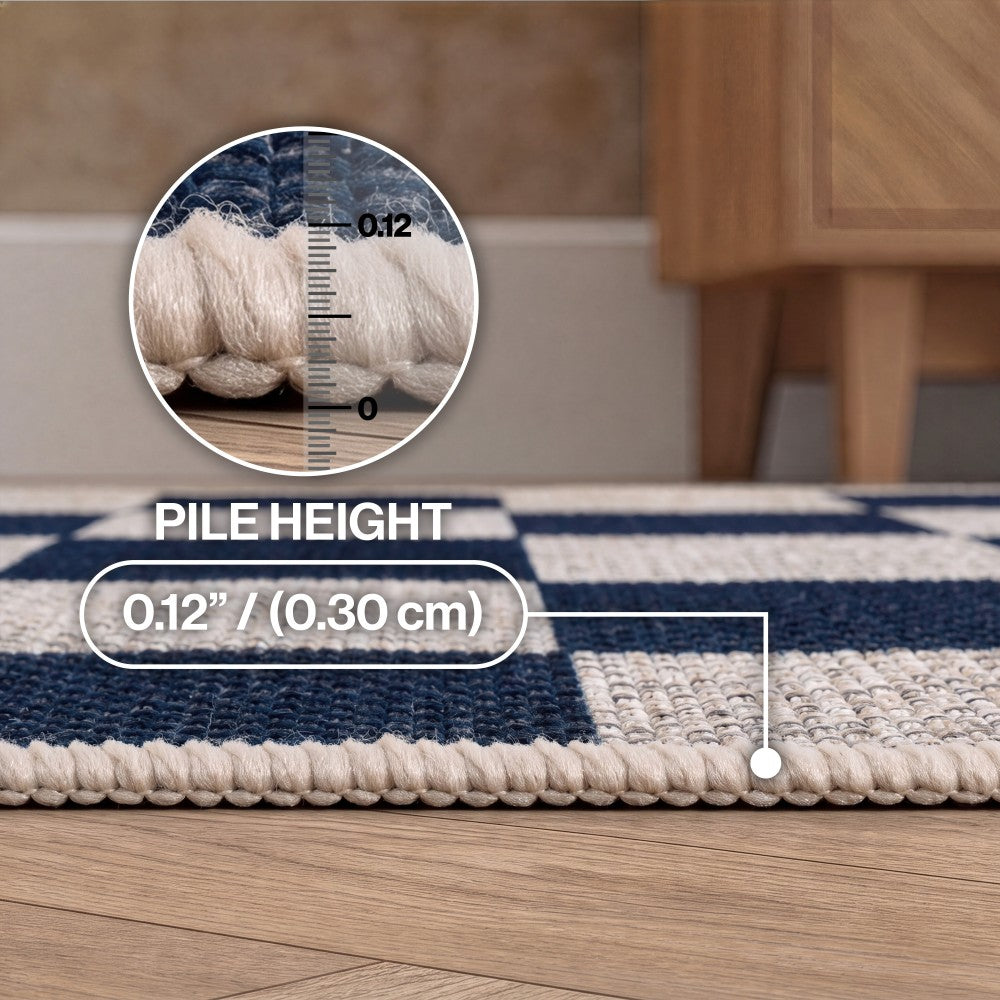 Spring Checkerboard Non-slip Machine-washable Area Rug