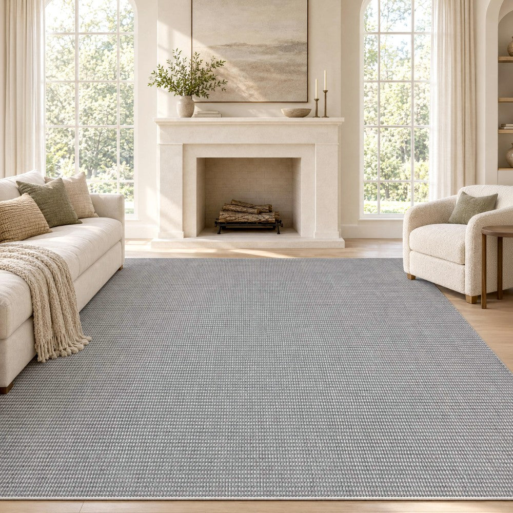 Skye Heathered Tonal Textured Non-slip Machine-washable Area Rug