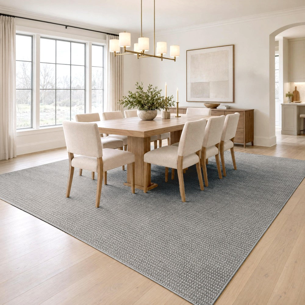 Skye Heathered Tonal Textured Non-slip Machine-washable Area Rug