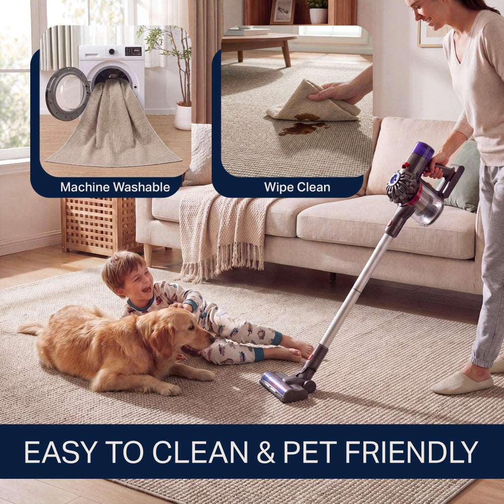 Skye Heathered Tonal Textured Non-slip Machine-washable Area Rug